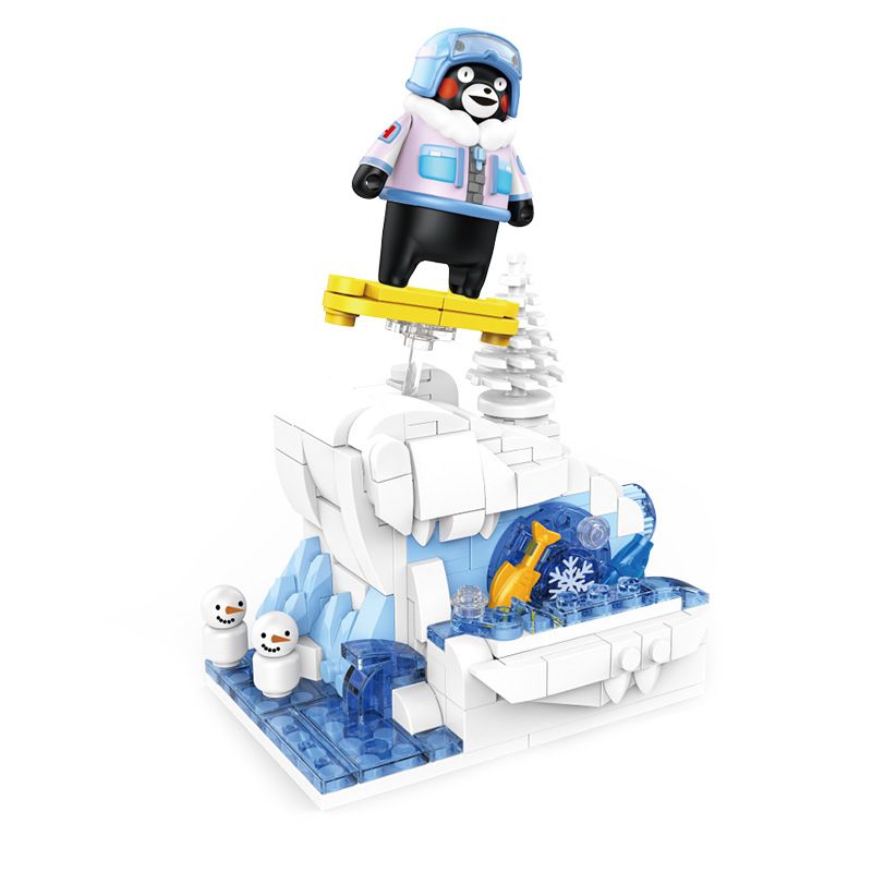 INBRIXX 880025 non  KUMAMON CUỘC PHIÊU LƯU TRÊN NÚI TUYẾT bộ đồ chơi xếp lắp ráp ghép mô hình