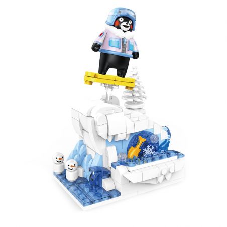 INBRIXX 880025 non  KUMAMON CUỘC PHIÊU LƯU TRÊN NÚI TUYẾT bộ đồ chơi xếp lắp ráp ghép mô hình