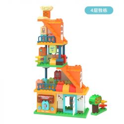 CADA DOUBLEE C31005 31005 non  ABC HỌC COTTAGE bộ đồ chơi xếp lắp ráp ghép mô hình  Khối Lớn 84 khối