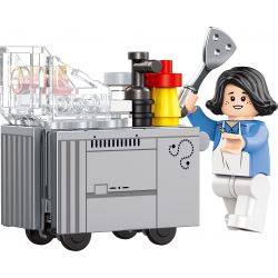 ROYAL TOYS RT65 non  XE CHIÊN HỒNG KÔNG bộ đồ chơi xếp lắp ráp ghép mô hình City CITY STORY FRYING CART Thành Phố 54 khối