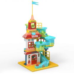 CADA DOUBLEE C31003 31003 non  SLIDE HỘ GIA ĐÌNH HẠNH PHÚC bộ đồ chơi xếp lắp ráp ghép mô hình  Khối Lớn 121 khối