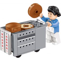 ROYAL TOYS RT64 non  XE DIM SUM HỒNG KÔNG bộ đồ chơi xếp lắp ráp ghép mô hình City CITY STORY DIM SUM CART Thành Phố 45 khối