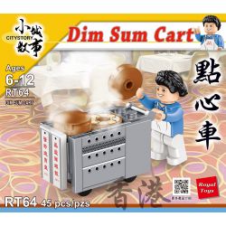 ROYAL TOYS RT64 non  XE DIM SUM HỒNG KÔNG bộ đồ chơi xếp lắp ráp ghép mô hình City CITY STORY DIM SUM CART Thành Phố 45 khối