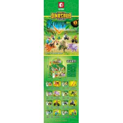 SEMBO 205078 205079 205080 205081 205082 205083 205084 205085 non  THẾ GIỚI KHỦNG LONG 8 PHONG CÁCH bộ đồ chơi xếp lắp ráp ghép mô hình Jurassic World 150 khối