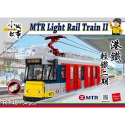 ROYAL TOYS RT48 non  ĐƯỜNG SẮT NHẸ MTR HỒNG KÔNG GIAI ĐOẠN II bộ đồ chơi xếp lắp ráp ghép mô hình City CITY STORY MTR LIGHT RAIL TRAIN II Thành Phố 754 khối