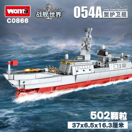 WOMA C0866 0866 non  KHINH HẠM LOẠI 054A bộ đồ chơi xếp lắp ráp ghép mô hình Battle Ship TYPE 054A FRIGATES Tàu Chiến 502 khối