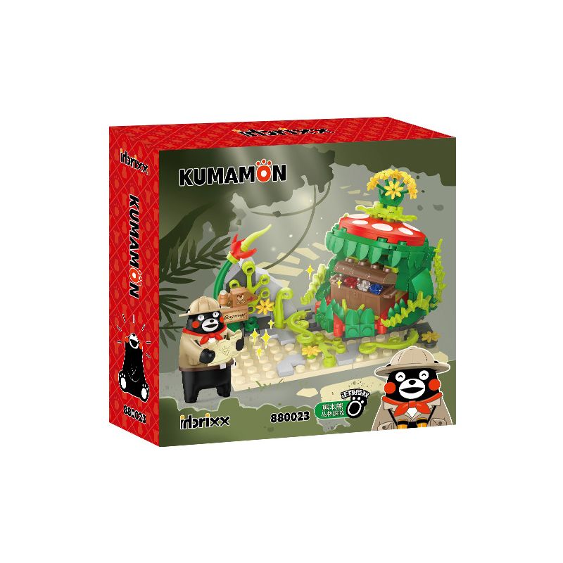 INBRIXX 880023 non  KUMAMON CUỘC PHIÊU LƯU NHIỆT ĐỚI bộ đồ chơi xếp lắp ráp ghép mô hình