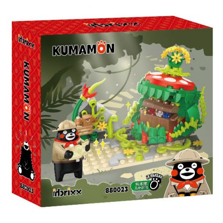 INBRIXX 880023 non  KUMAMON CUỘC PHIÊU LƯU NHIỆT ĐỚI bộ đồ chơi xếp lắp ráp ghép mô hình
