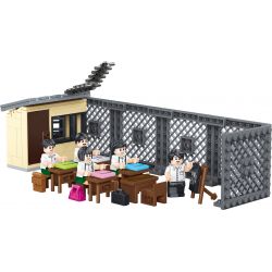 ROYAL TOYS RT54 non  TRƯỜNG TIỂU HỌC SÂN THƯỢNG HỒNG KÔNG bộ đồ chơi xếp lắp ráp ghép mô hình City CITY STORY ROOFTOP SCHOOL Thành Phố 203 khối