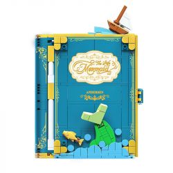 SEMBO 506176 non  CUỐN SÁCH KHO BÁU CỦA NÀNG TIÊN CÁ CON GÁI BIỂN CẢ bộ đồ chơi xếp lắp ráp ghép mô hình Disney Princess FAIRY TALE BOOK THE LITTLE MERMAID Công Chúa 572 khối