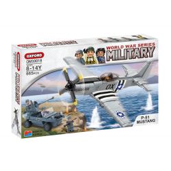 OXFORD OM33018 33018 non  MÁY BAY CHIẾN ĐẤU P-51 MUSTANG bộ đồ chơi xếp lắp ráp ghép mô hình Military Army Quân Sự Bộ Đội 665 khối