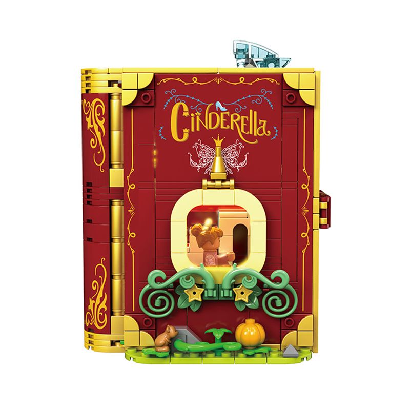 SEMBO 506174 non  CHẠY TRỐN CÔ BÉ LỌ LEM bộ đồ chơi xếp lắp ráp ghép mô hình Disney Princess FAIRY TALE BOOK RUNAWAY CINDERELLA Công Chúa 622 khối