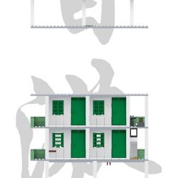 ROYAL TOYS RT51 non  KHU TÁI ĐỊNH CƯ HỒNG KÔNG bộ đồ chơi xếp lắp ráp ghép mô hình City CITY STORY RESETTLEMENT ESTATES Thành Phố 355 khối