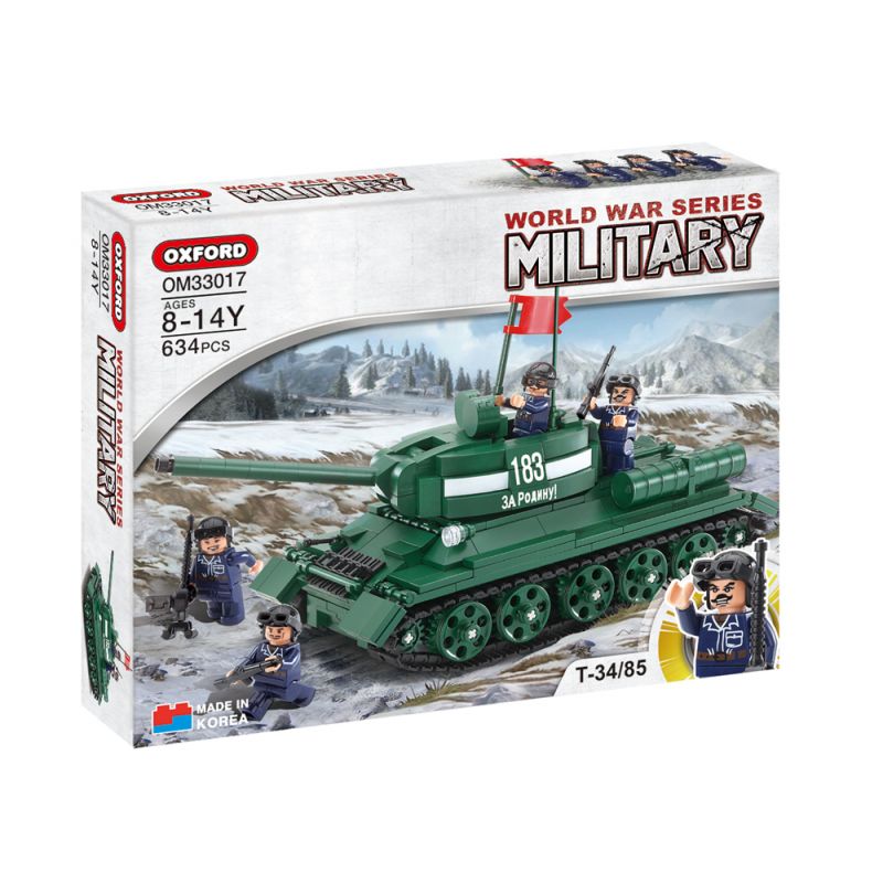 OXFORD OM33017 33017 non  T-34/85 bộ đồ chơi xếp lắp ráp ghép mô hình Military Army Quân Sự Bộ Đội 634 khối