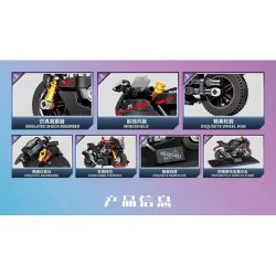 SEMBO 705030 non  SUZUKI GSXR 1000R 1:14 tỷ lệ 1:14 bộ đồ chơi xếp lắp ráp ghép mô hình Motorcycle Motorbike Xe Hai Bánh 326 khối