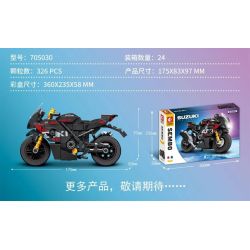 SEMBO 705030 non  SUZUKI GSXR 1000R 1:14 tỷ lệ 1:14 bộ đồ chơi xếp lắp ráp ghép mô hình Motorcycle Motorbike Xe Hai Bánh 326 khối