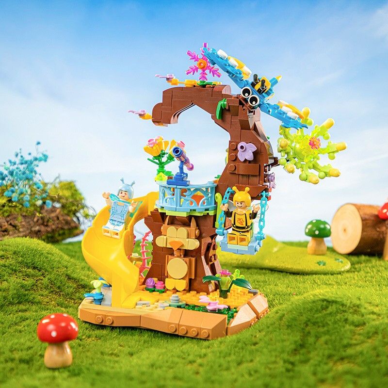 PANTASY 15004 non  VƯỜN HOA bộ đồ chơi xếp lắp ráp ghép mô hình