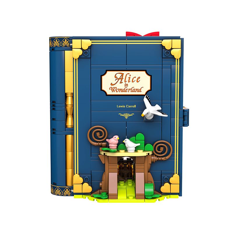 SEMBO 506172 non  ALICE TRÊN ĐƯỜNG CHẠY TRỐN Ở XỨ SỞ THẦN TIÊN bộ đồ chơi xếp lắp ráp ghép mô hình Disney Princess FAIRY TALE BOOK ALICE AT LARGE Công Chúa 655 khối