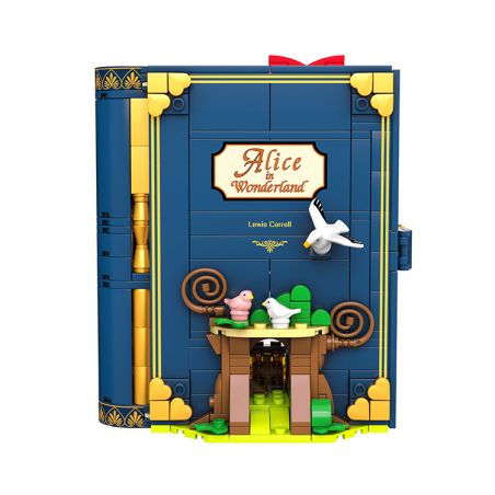 SEMBO 506172 non  ALICE TRÊN ĐƯỜNG CHẠY TRỐN Ở XỨ SỞ THẦN TIÊN bộ đồ chơi xếp lắp ráp ghép mô hình Disney Princess FAIRY TALE BOOK ALICE AT LARGE Công Chúa 655 khối