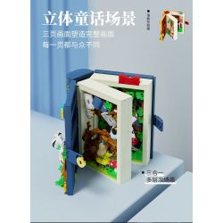 SEMBO 506172 non  ALICE TRÊN ĐƯỜNG CHẠY TRỐN Ở XỨ SỞ THẦN TIÊN bộ đồ chơi xếp lắp ráp ghép mô hình Disney Princess FAIRY TALE BOOK ALICE AT LARGE Công Chúa 655 khối