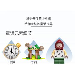 SEMBO 506172 non  ALICE TRÊN ĐƯỜNG CHẠY TRỐN Ở XỨ SỞ THẦN TIÊN bộ đồ chơi xếp lắp ráp ghép mô hình Disney Princess FAIRY TALE BOOK ALICE AT LARGE Công Chúa 655 khối