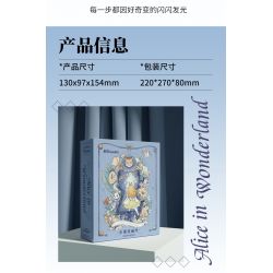 SEMBO 506172 non  ALICE TRÊN ĐƯỜNG CHẠY TRỐN Ở XỨ SỞ THẦN TIÊN bộ đồ chơi xếp lắp ráp ghép mô hình Disney Princess FAIRY TALE BOOK ALICE AT LARGE Công Chúa 655 khối