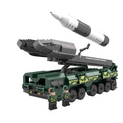 JAKI JK9105 9105 non  TÊN LỬA GIAO THÔNG XIANGYANG VÀ XE PHÓNG bộ đồ chơi xếp lắp ráp ghép mô hình SPACE QIEST SUNRISE MOBILE EOCKET LANUCHER 595 khối