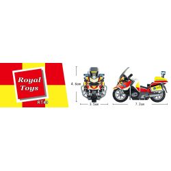 ROYAL TOYS RT49 non  XE MÁY TẾ KHẨN CẤP HỒNG KÔNG bộ đồ chơi xếp lắp ráp ghép mô hình City CITY STORY EMERGENCY MEDICAL ASSISTANT MOTOR CYCLE Thành Phố 29 khối