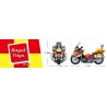 ROYAL TOYS RT49 non  XE MÁY TẾ KHẨN CẤP HỒNG KÔNG bộ đồ chơi xếp lắp ráp ghép mô hình City CITY STORY EMERGENCY MEDICAL ASSISTANT MOTOR CYCLE Thành Phố 29 khối