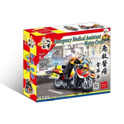 ROYAL TOYS RT49 non  XE MÁY TẾ KHẨN CẤP HỒNG KÔNG bộ đồ chơi xếp lắp ráp ghép mô hình City CITY STORY EMERGENCY MEDICAL ASSISTANT MOTOR CYCLE Thành Phố 29 khối