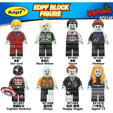 KOPF KF1603 1603 KF1604 1604 KF1605 1605 KF1606 1606 KF1607 1607 KF1608 1608 KF1609 1609 KF1610 1610 KF6148 6148 non  HÀNG TRĂM NGƯỜI 8 ZOMBIE SUPERHERO bộ đồ chơi xếp lắp ráp ghép mô hình Marvel Super Heroes Siêu Anh Hùng Marvel