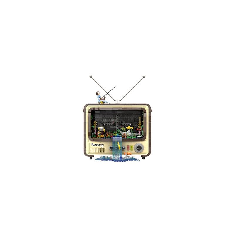 PANTASY 61008 non  TV CỔ ĐIỂN bộ đồ chơi xếp lắp ráp ghép mô hình Arts & Crafts VINTAGE TELEVISION
