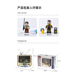 PANTASY 61008 non  TV CỔ ĐIỂN bộ đồ chơi xếp lắp ráp ghép mô hình Arts & Crafts VINTAGE TELEVISION