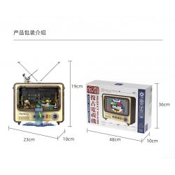 PANTASY 61008 non  TV CỔ ĐIỂN bộ đồ chơi xếp lắp ráp ghép mô hình Arts & Crafts VINTAGE TELEVISION