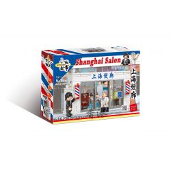 ROYAL TOYS RT46 non  TIỆM TÓC THƯỢNG HẢI bộ đồ chơi xếp lắp ráp ghép mô hình City CITY STORY SHANGHAI SALON Thành Phố 183 khối