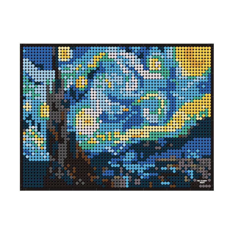 WANGE 5123 non  ĐÊM ĐẦY SAO bộ đồ chơi xếp lắp ráp ghép mô hình THE STARRY NIGHT 3262 khối