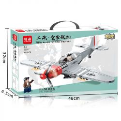 MINGDI 9039 non  MÁY BAY CHIẾN ĐẤU P-51 bộ đồ chơi xếp lắp ráp ghép mô hình P-51 FIGHTER 402 khối