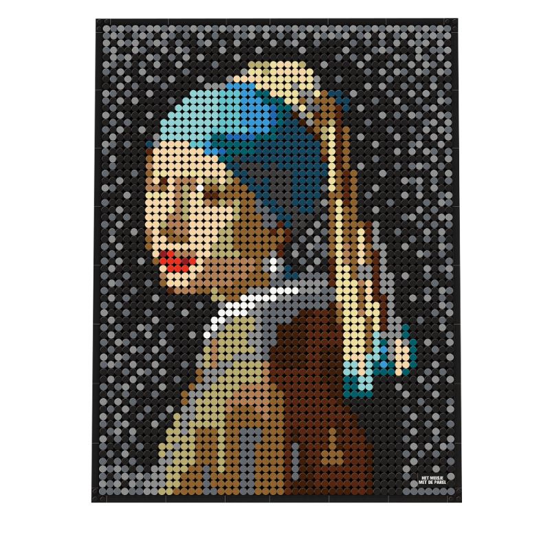 WANGE 5120 non  CÔ GÁI VỚI BÔNG TAI NGỌC TRAI bộ đồ chơi xếp lắp ráp ghép mô hình HET MEISJE MET DE PAREL 3262 khối