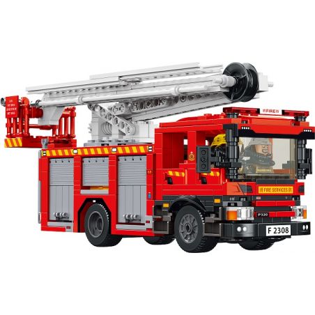 ROYAL TOYS RT42 non  SÀN NÂNG THỦY LỰC XE CỨU HỎA bộ đồ chơi xếp lắp ráp ghép mô hình City CITY STORY HONG KONG FIRE ENGINE HYDRAULIC PLATFORM Thành Phố 564 khối