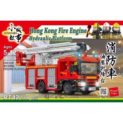 ROYAL TOYS RT42 non  SÀN NÂNG THỦY LỰC XE CỨU HỎA bộ đồ chơi xếp lắp ráp ghép mô hình City CITY STORY HONG KONG FIRE ENGINE HYDRAULIC PLATFORM Thành Phố 564 khối