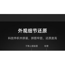 CADA DOUBLEE C81052 81052 non  SÚNG PHUN tỷ lệ 1:1.25 bộ đồ chơi xếp lắp ráp ghép mô hình Gun 880 khối