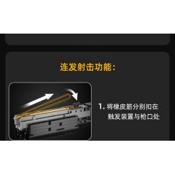 CADA DOUBLEE C81052 81052 non  SÚNG PHUN tỷ lệ 1:1.25 bộ đồ chơi xếp lắp ráp ghép mô hình Gun 880 khối