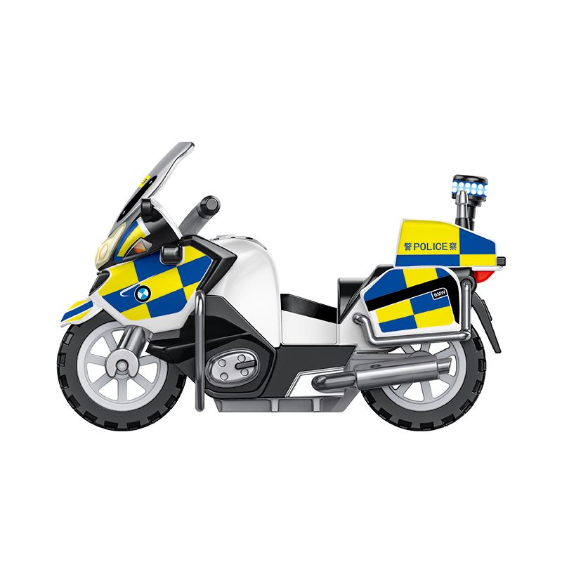 ROYAL TOYS RT40 non  CẢNH SÁT XE MÁY bộ đồ chơi xếp lắp ráp ghép mô hình City CITY STORY HONG KONG POLICE MOTORCYCLE R900RT Thành Phố 29 khối