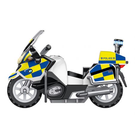 ROYAL TOYS RT40 non  CẢNH SÁT XE MÁY bộ đồ chơi xếp lắp ráp ghép mô hình City CITY STORY HONG KONG POLICE MOTORCYCLE R900RT Thành Phố 29 khối