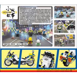 ROYAL TOYS RT40 non  CẢNH SÁT XE MÁY bộ đồ chơi xếp lắp ráp ghép mô hình City CITY STORY HONG KONG POLICE MOTORCYCLE R900RT Thành Phố 29 khối
