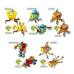 GUDI 60010 non  SẾP ZOMBIE AZURO PHỨC TẠP bộ đồ chơi xếp lắp ráp ghép mô hình Plants Vs Zombies Hoa Quả Nổi Giận 1026 khối