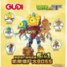 GUDI 60010 non  SẾP ZOMBIE AZURO PHỨC TẠP bộ đồ chơi xếp lắp ráp ghép mô hình Plants Vs Zombies Hoa Quả Nổi Giận 1026 khối