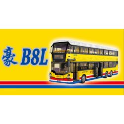 ROYAL TOYS RT39 non  XE BUÝT THÀNH PHỐ HỒNG KÔNG REGAL B8L bộ đồ chơi xếp lắp ráp ghép mô hình City CITY STORY CITYBUS VOLVO B8L 1339 khối