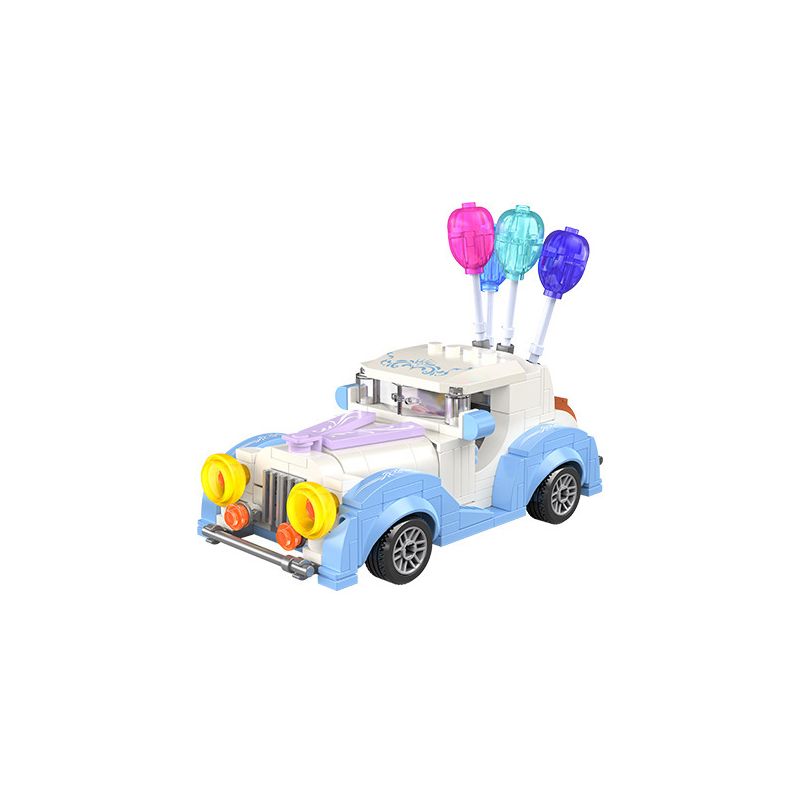 JAKI JK8308 8308 non  XE CƯỚI BONG BÓNG bộ đồ chơi xếp lắp ráp ghép mô hình Racers BALLOON WEDDING CAR Đua Tốc Độ