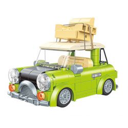 JAKI JK8307 8307 non  XE NHỎ SOFA bộ đồ chơi xếp lắp ráp ghép mô hình Racers SOFA MINI CAR Đua Tốc Độ